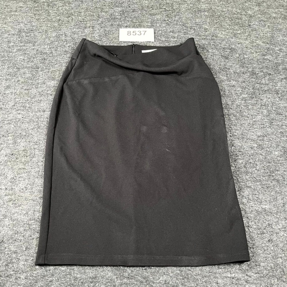 Grace Karin Pencil‎ Skirt Womens Small Black Back Zip Formal Office Wear FLAWED